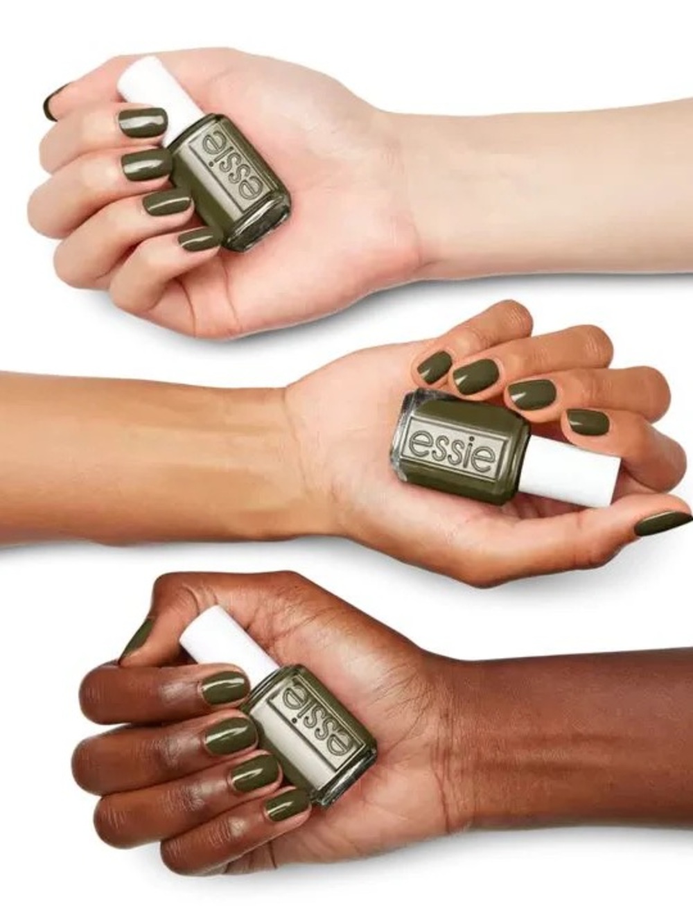 Essie 1797 - Meet Me At Midnight - Deep Olive Green Nail Polish